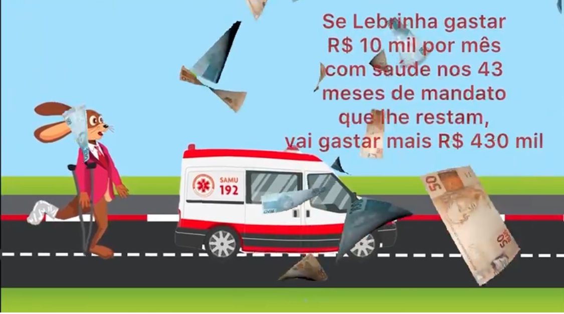Se Lebrinha mantiver os gastos de junho com saúde, consumirá mais R$ 430 mil neste mandato
